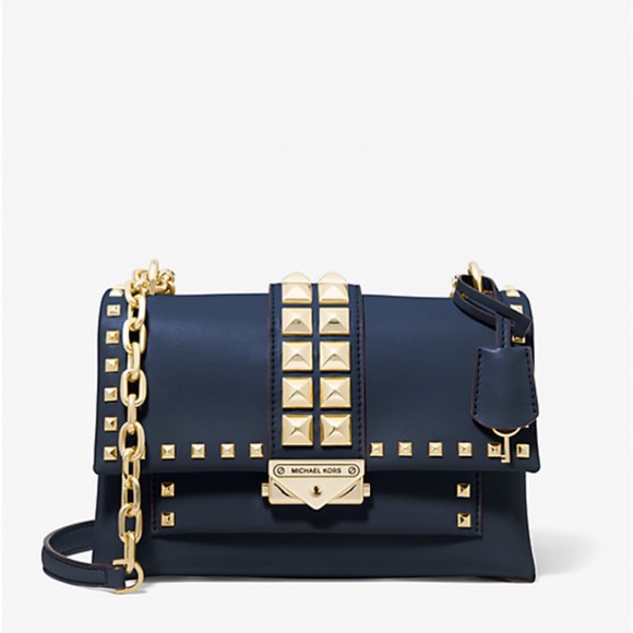 Michael Kors Cece Medium Studded Faux Leather Shoulder Bag - Picture 3 of 14